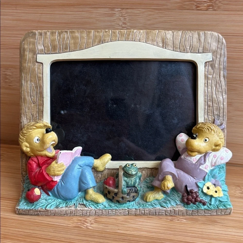Vintage 1991 Princess House Berenstain Bears 3D Picture Frame 3.5” x 5” Photo